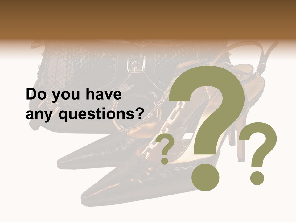 Black Fashion Accessory PowerPoint Template