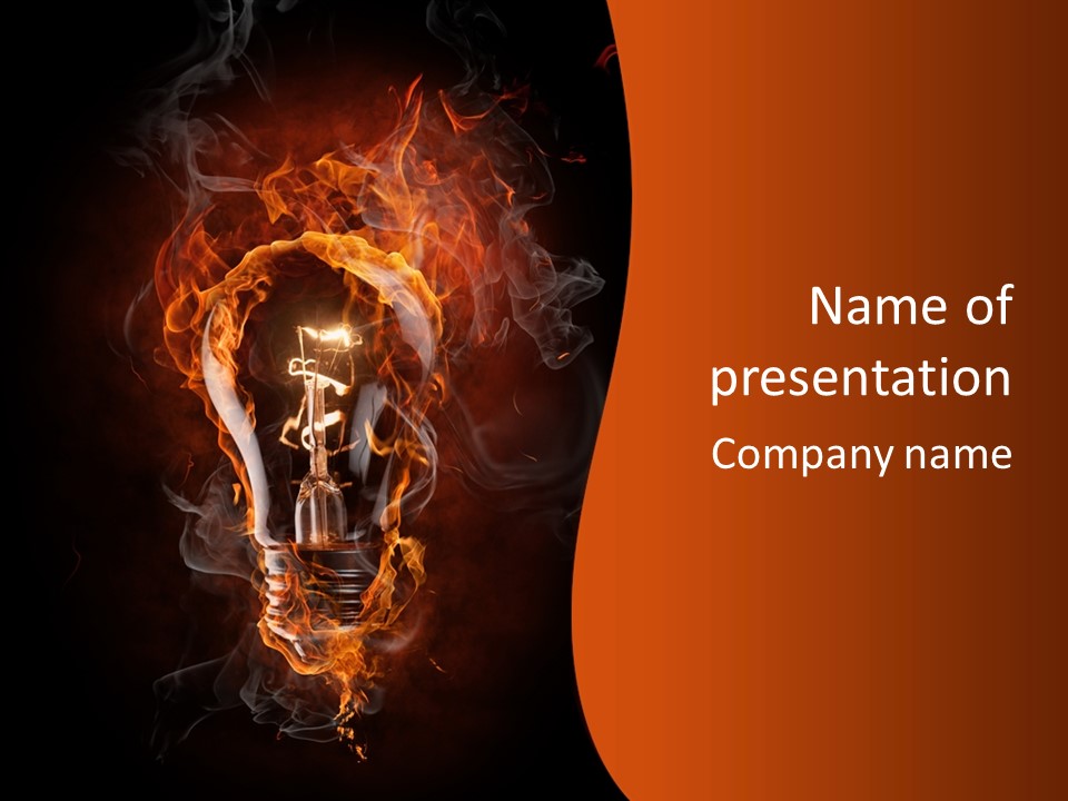 Idea Creativity Black PowerPoint Template