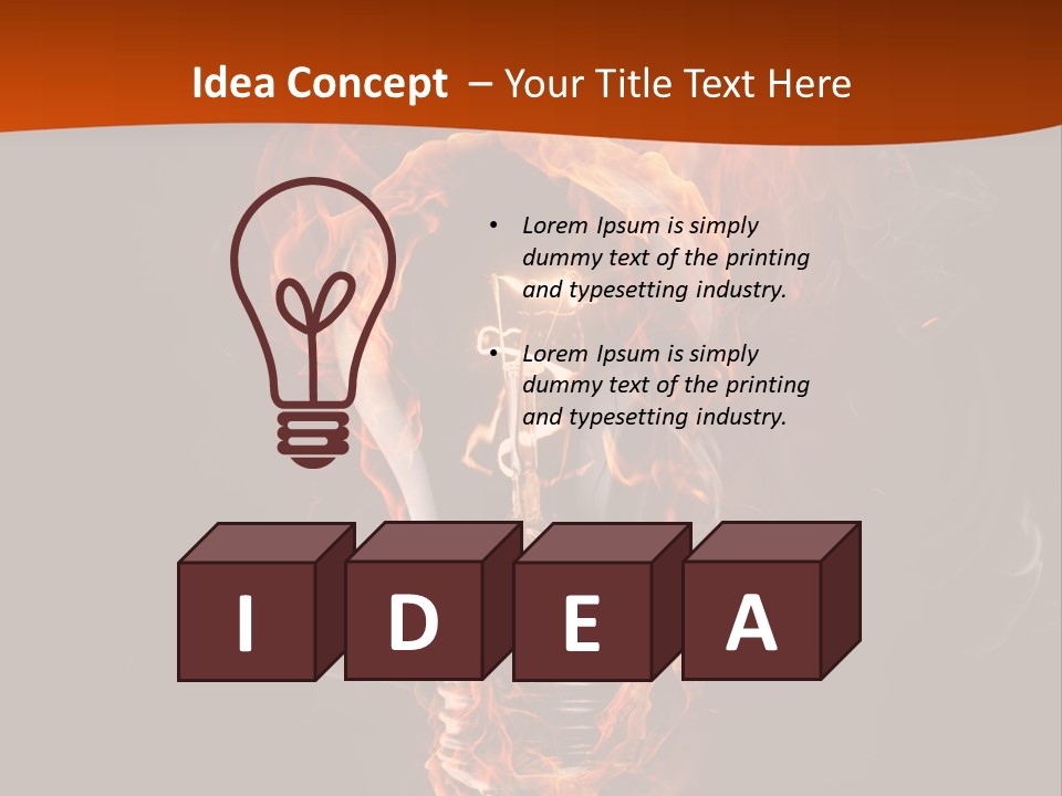 Idea Creativity Black PowerPoint Template