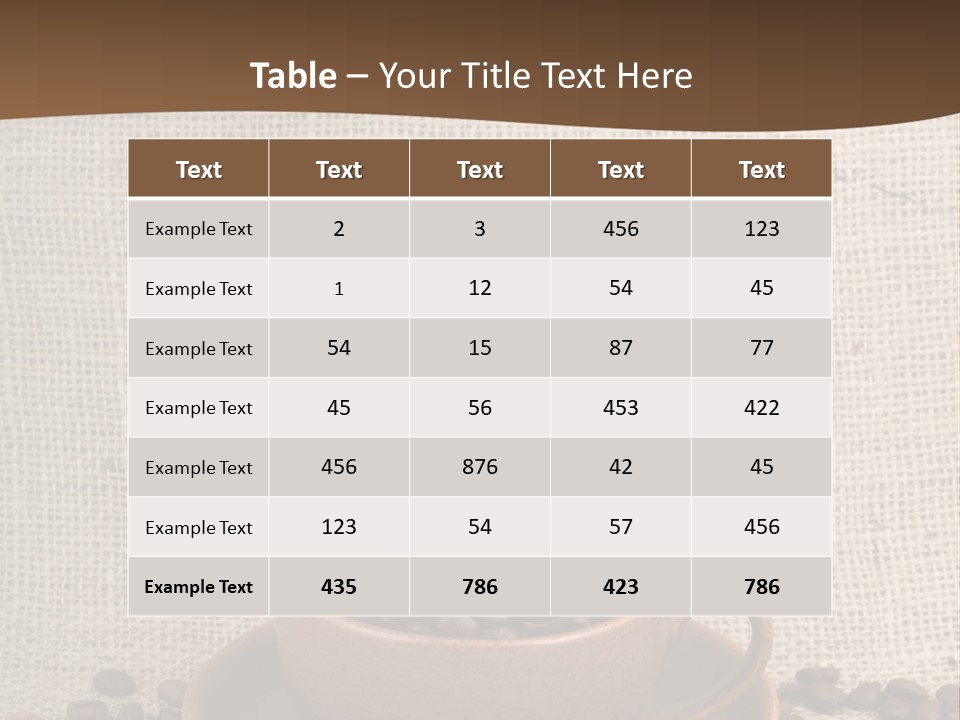Coffee Dry Liquid PowerPoint Template