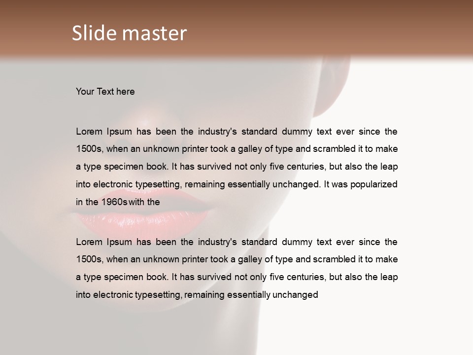 Face Lipstick Stylish PowerPoint Template