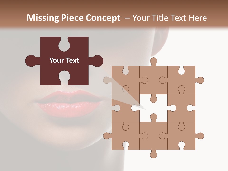 Face Lipstick Stylish PowerPoint Template