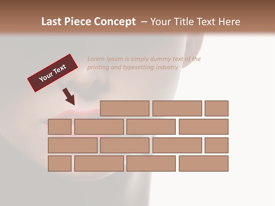 Face Lipstick Stylish PowerPoint Template