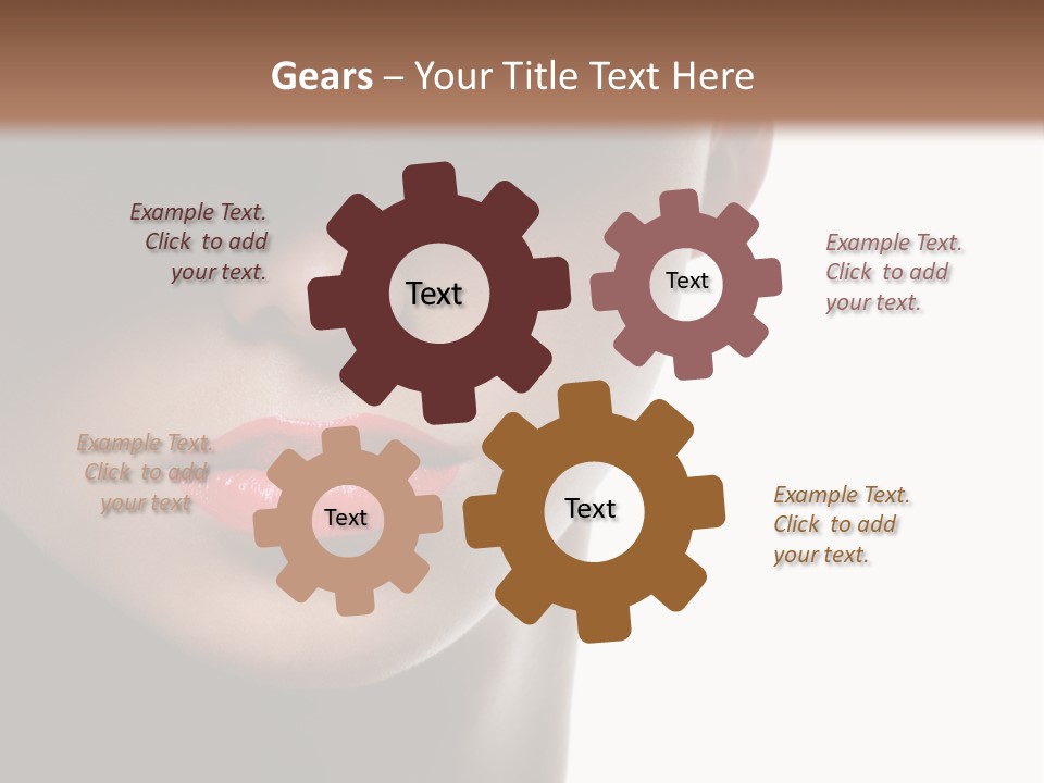 Face Lipstick Stylish PowerPoint Template