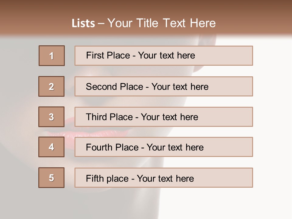 Face Lipstick Stylish PowerPoint Template