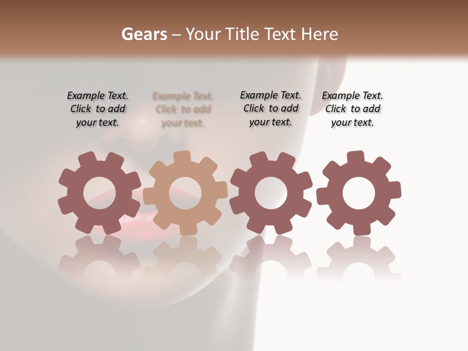 Face Lipstick Stylish PowerPoint Template