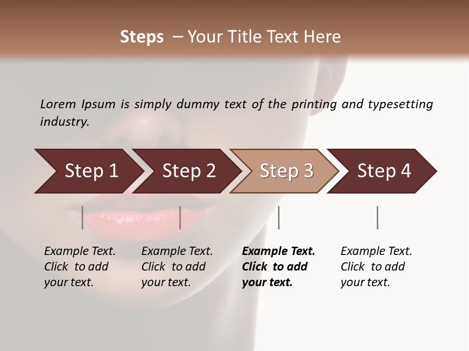 Face Lipstick Stylish PowerPoint Template