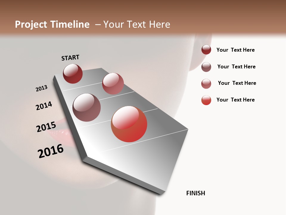 Face Lipstick Stylish PowerPoint Template