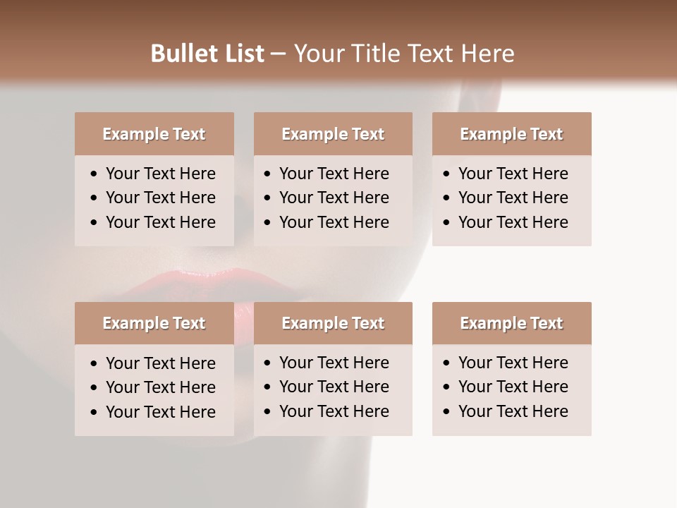 Face Lipstick Stylish PowerPoint Template