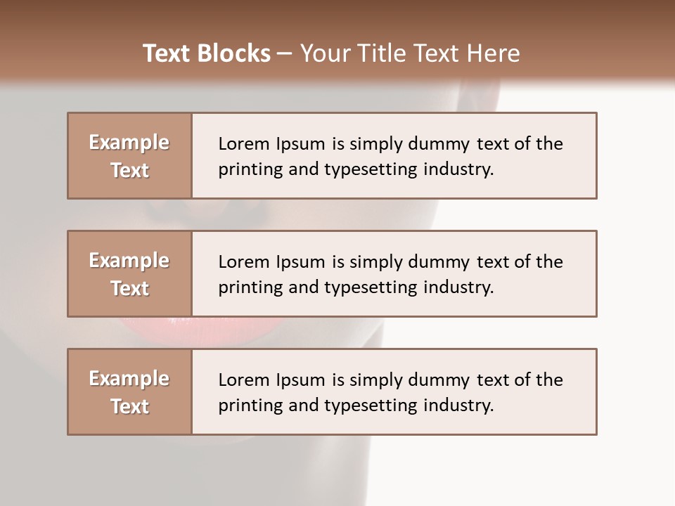 Face Lipstick Stylish PowerPoint Template