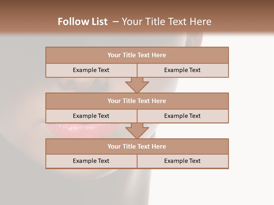 Face Lipstick Stylish PowerPoint Template