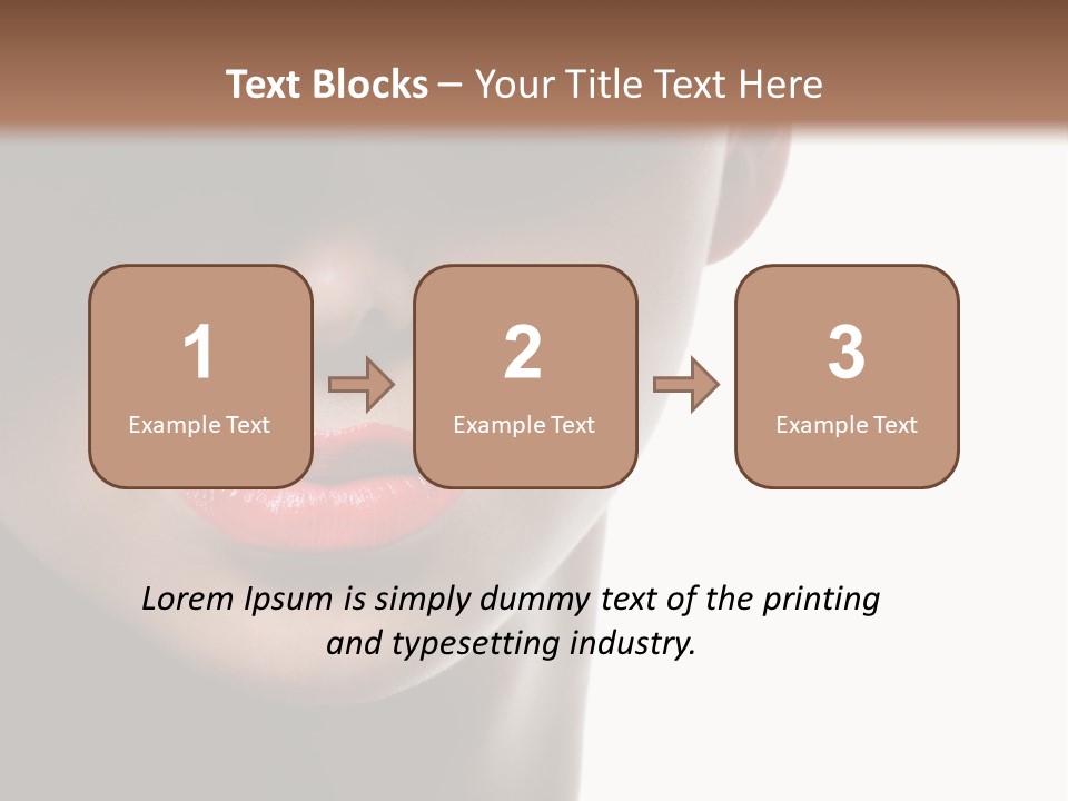 Face Lipstick Stylish PowerPoint Template