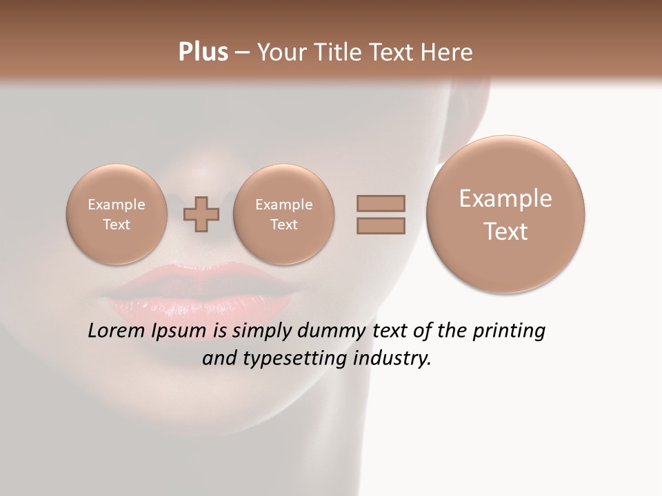 Face Lipstick Stylish PowerPoint Template