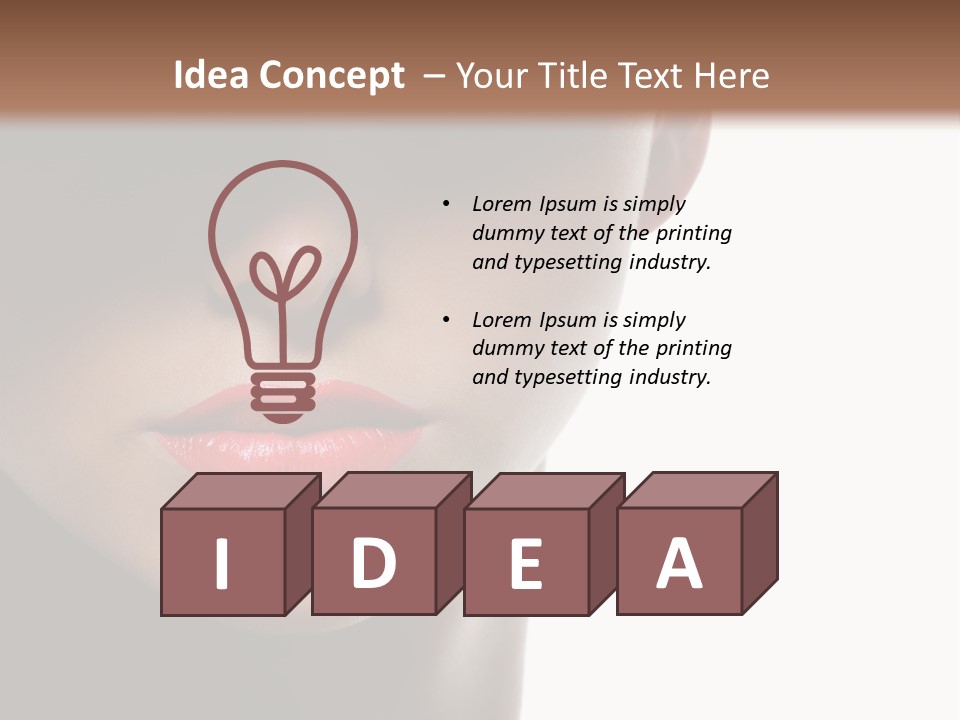 Face Lipstick Stylish PowerPoint Template