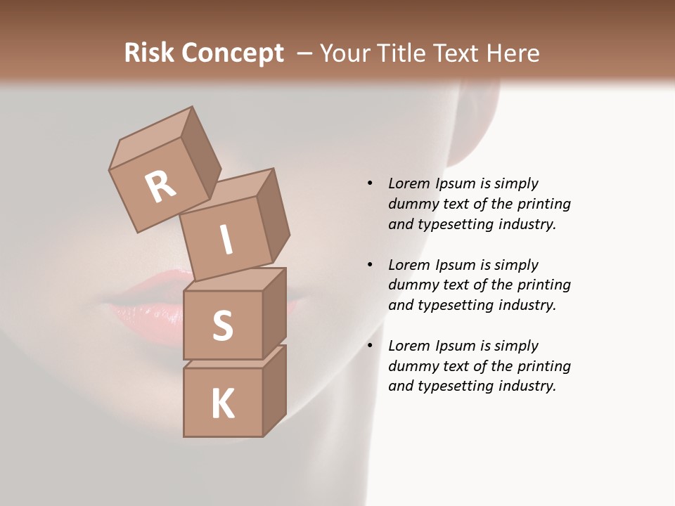 Face Lipstick Stylish PowerPoint Template