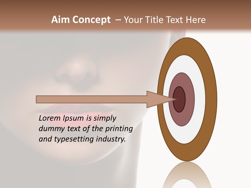 Face Lipstick Stylish PowerPoint Template