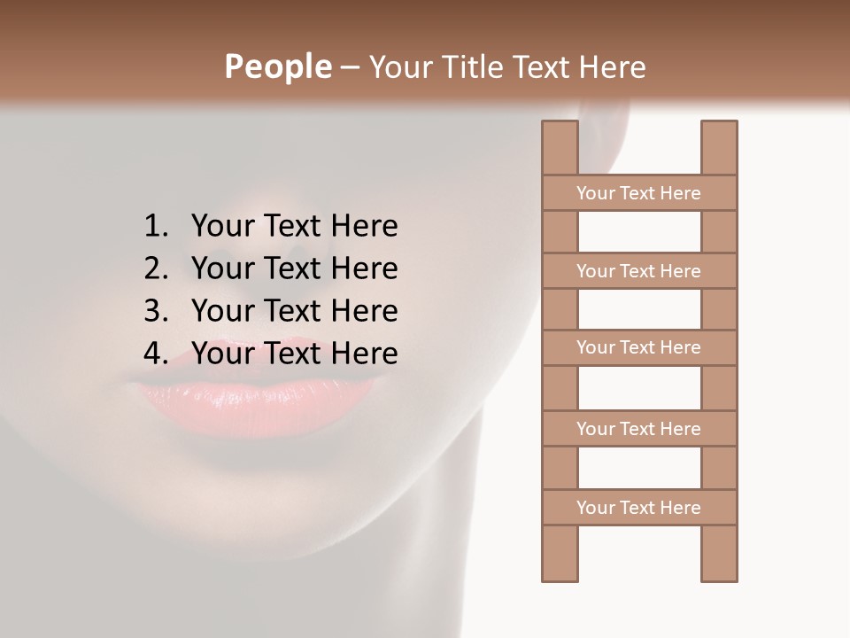 Face Lipstick Stylish PowerPoint Template