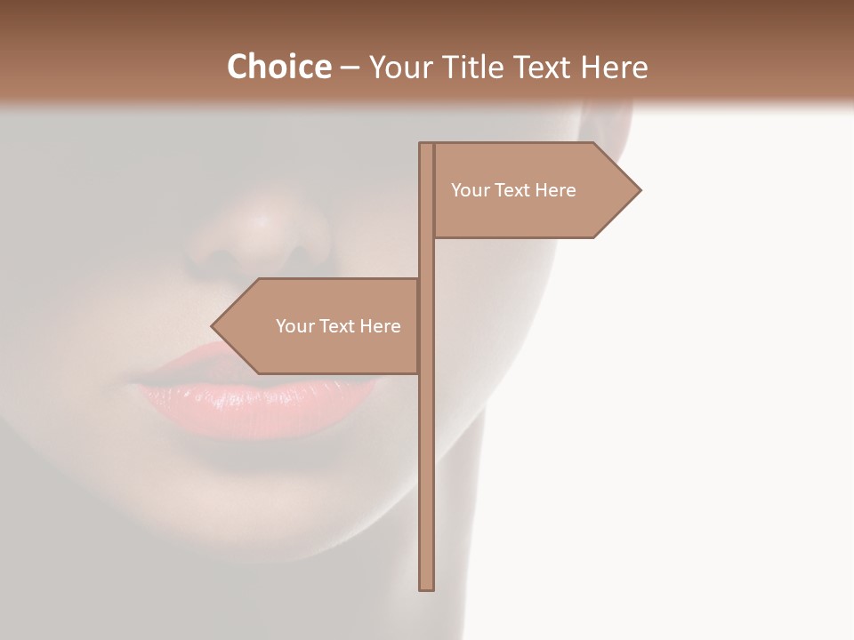 Face Lipstick Stylish PowerPoint Template