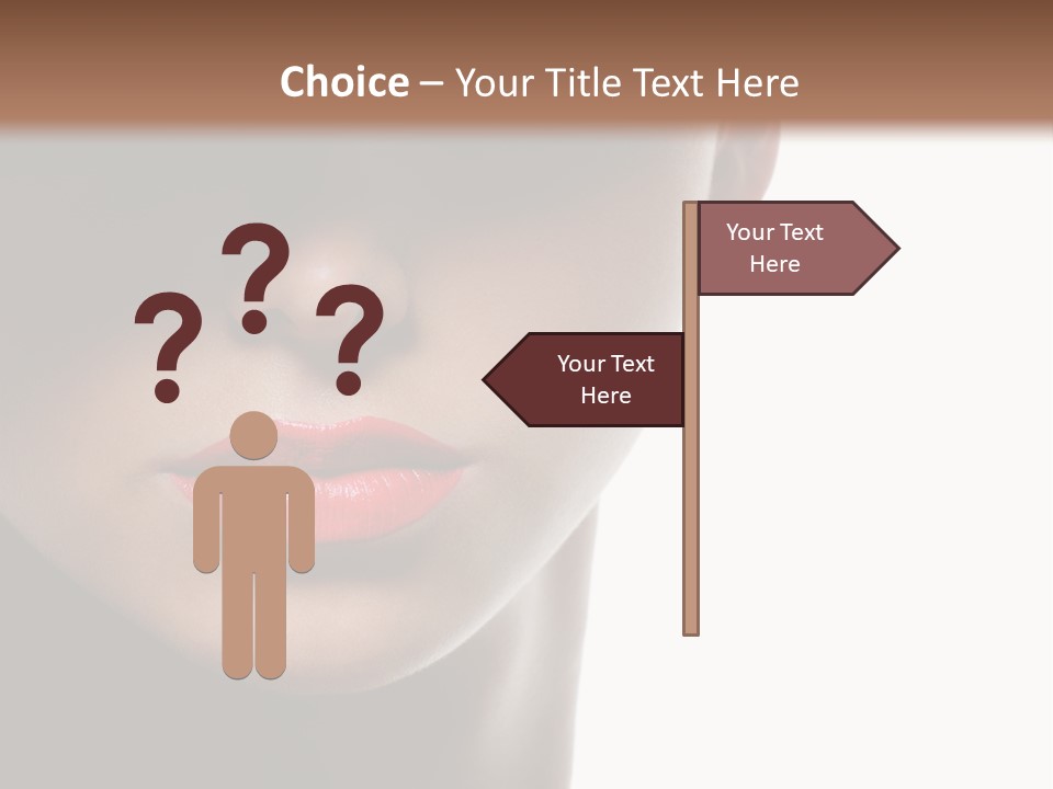 Face Lipstick Stylish PowerPoint Template