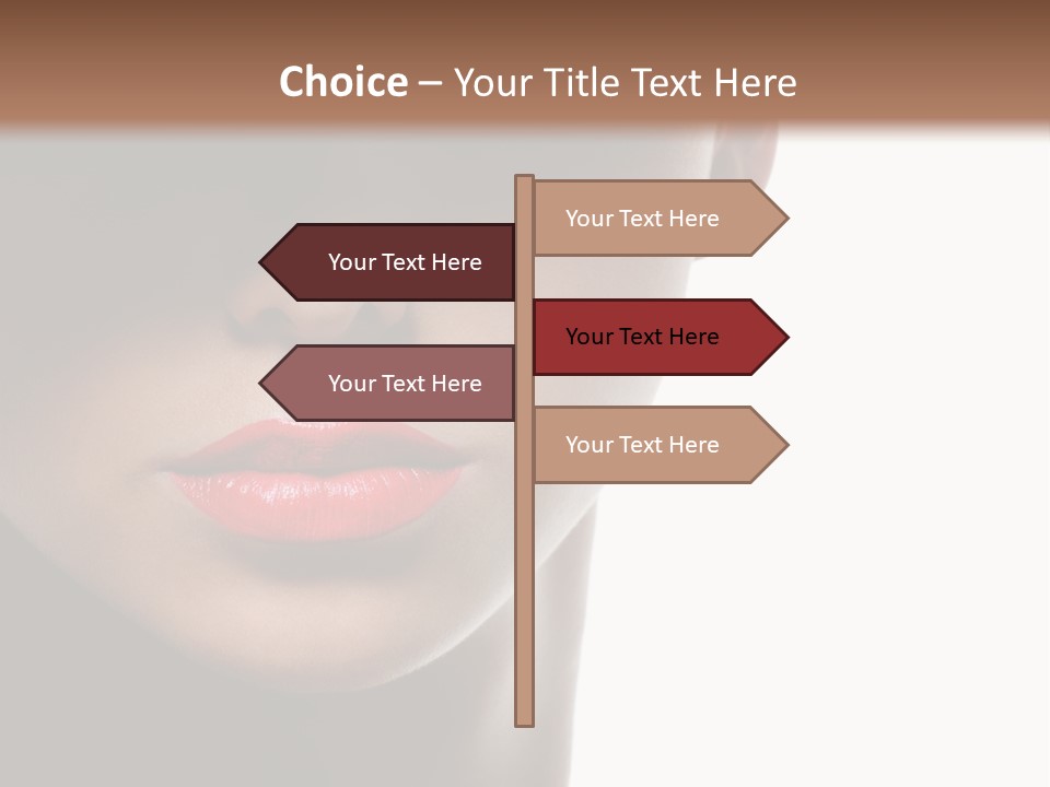 Face Lipstick Stylish PowerPoint Template