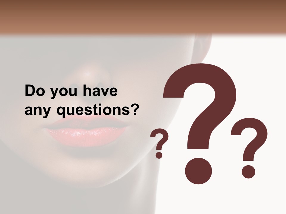 Face Lipstick Stylish PowerPoint Template