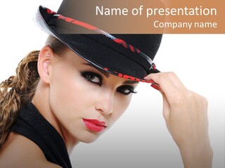 Hat Lipstick Bright PowerPoint Template