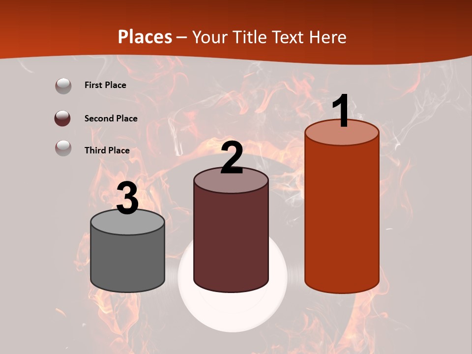 Symbol Flame Image PowerPoint Template