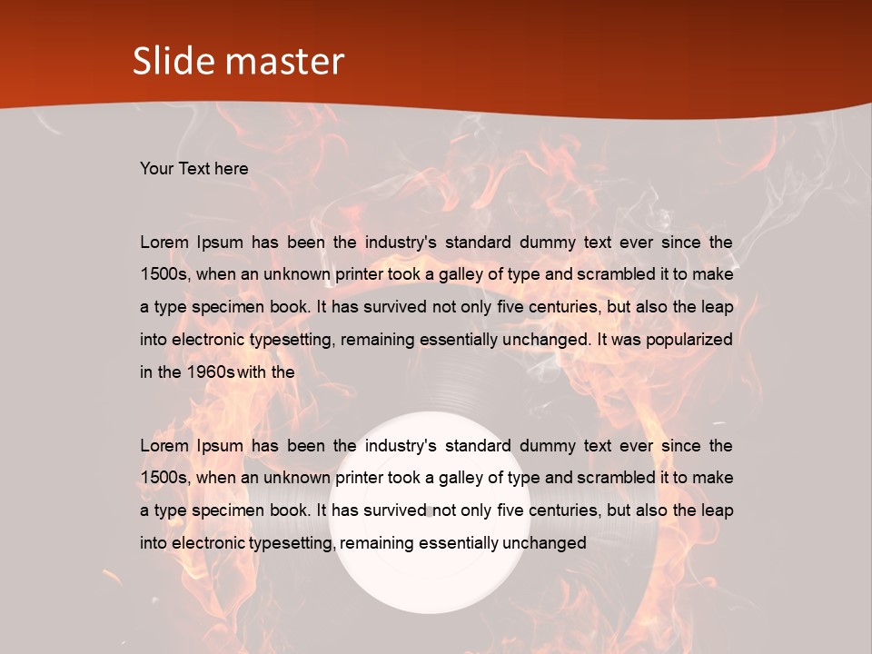 Symbol Flame Image PowerPoint Template