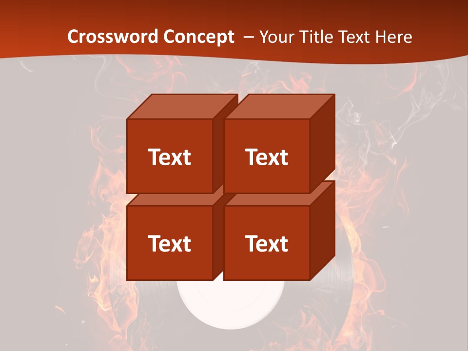 Symbol Flame Image PowerPoint Template