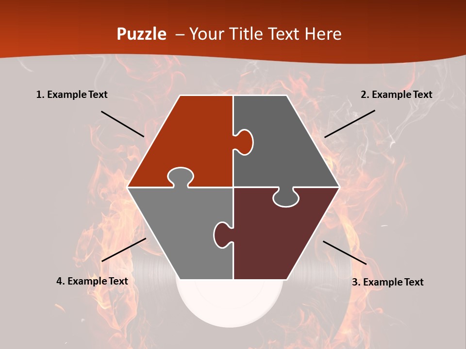 Symbol Flame Image PowerPoint Template