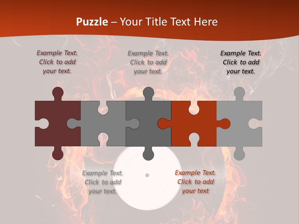 Symbol Flame Image PowerPoint Template