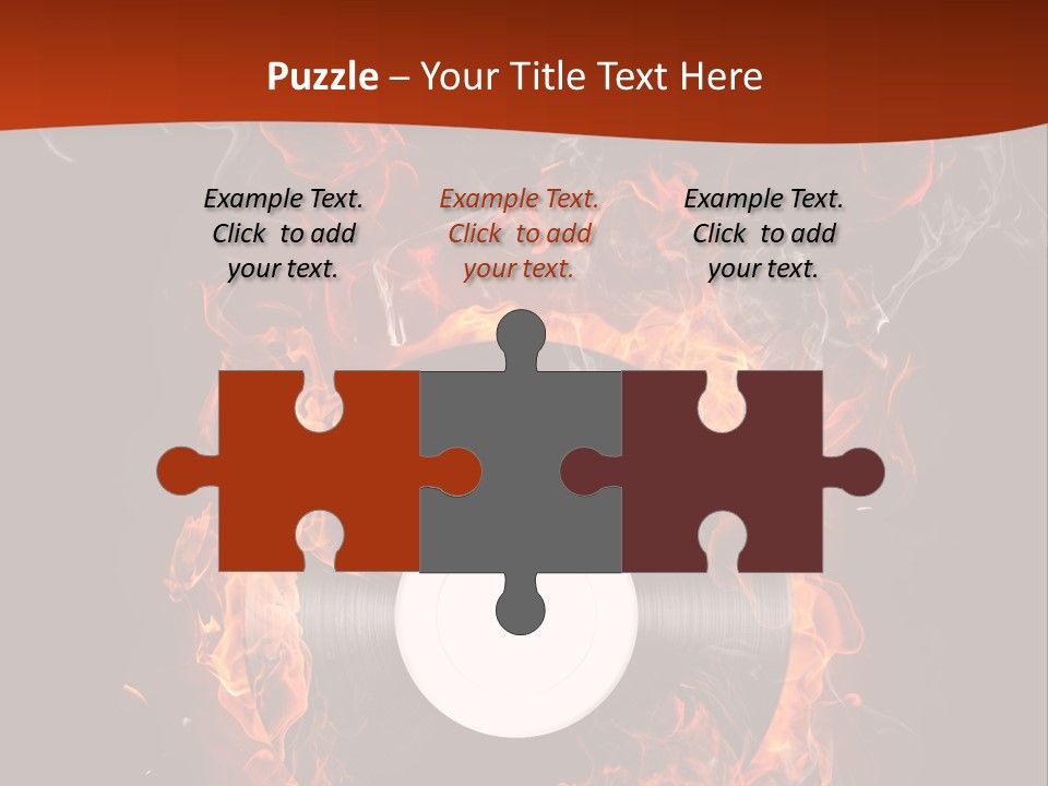 Symbol Flame Image PowerPoint Template