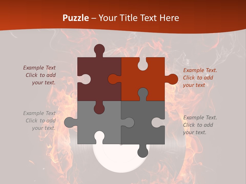 Symbol Flame Image PowerPoint Template