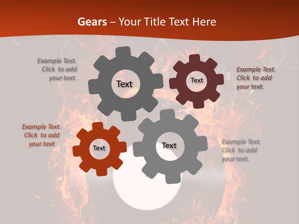 Symbol Flame Image PowerPoint Template