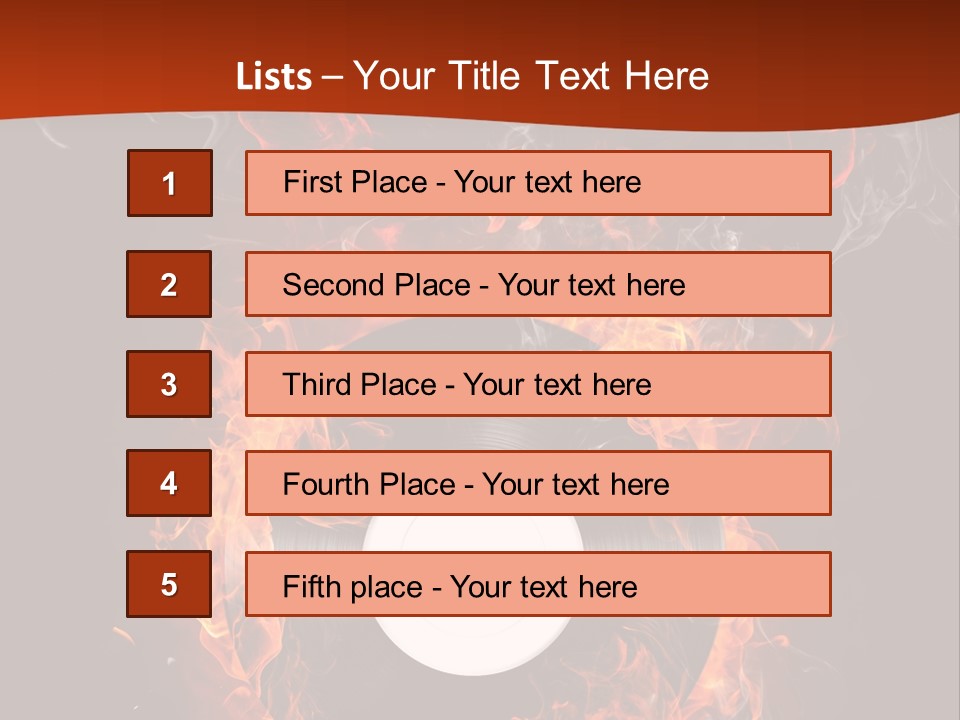 Symbol Flame Image PowerPoint Template