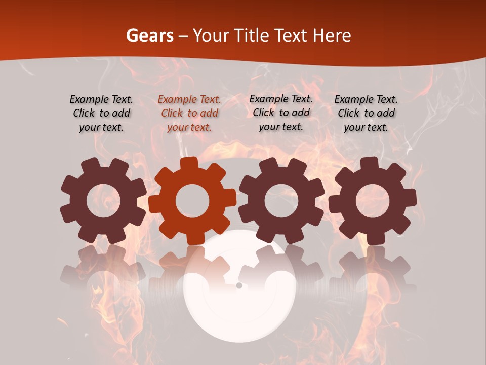 Symbol Flame Image PowerPoint Template