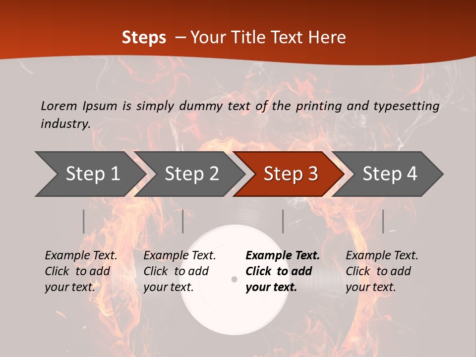 Symbol Flame Image PowerPoint Template