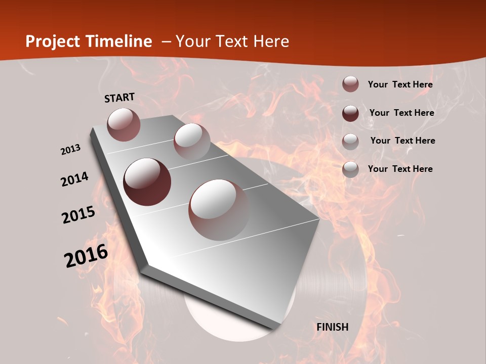 Symbol Flame Image PowerPoint Template