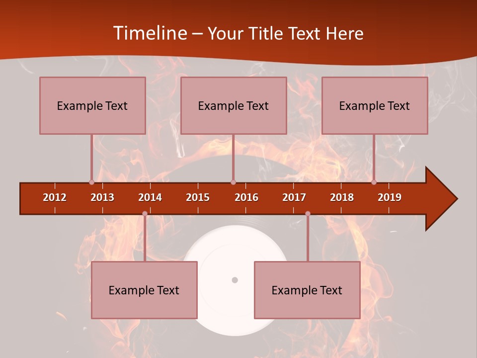 Symbol Flame Image PowerPoint Template