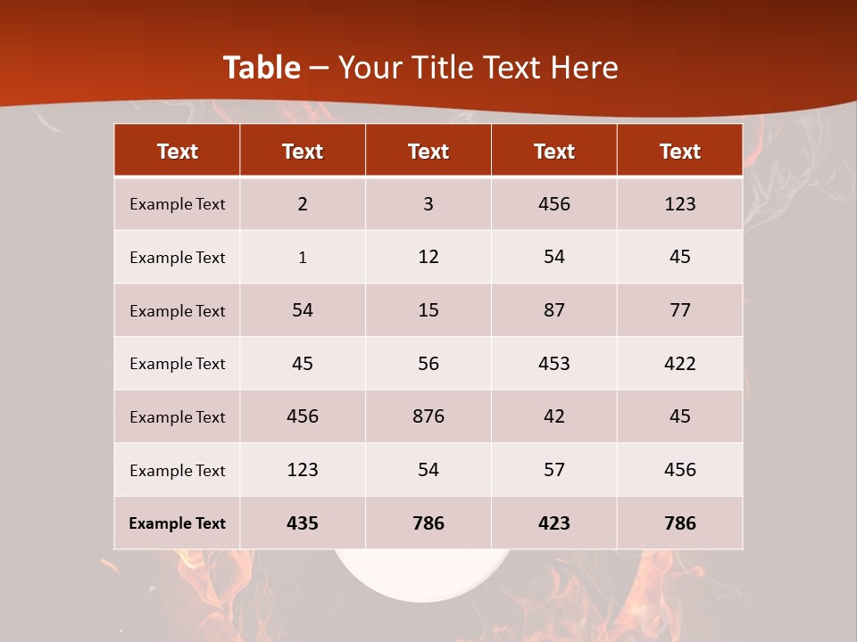 Symbol Flame Image PowerPoint Template