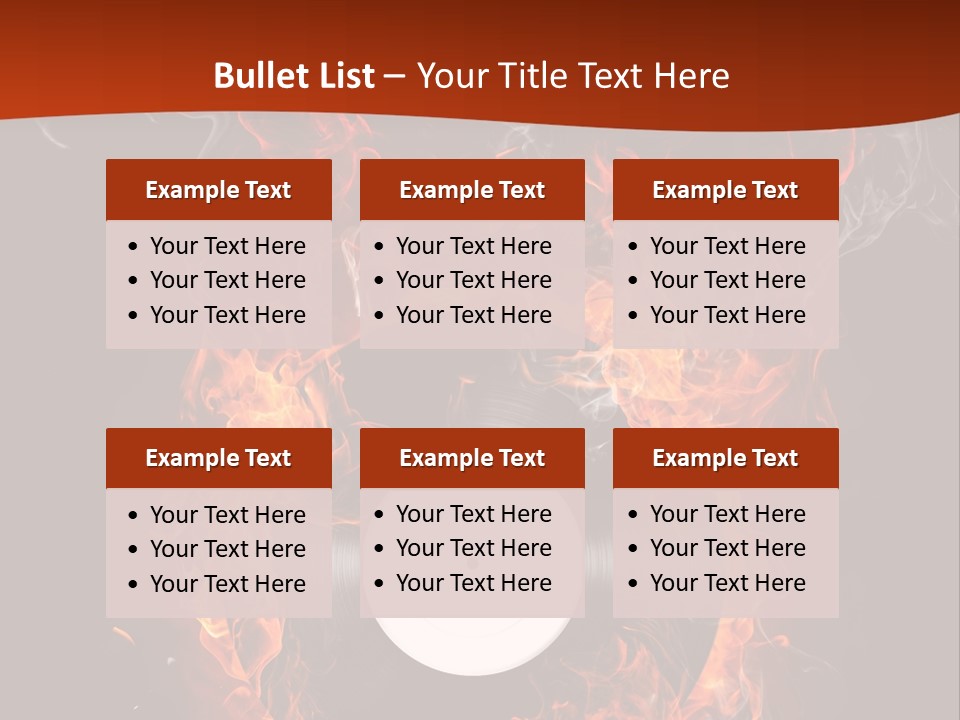 Symbol Flame Image PowerPoint Template