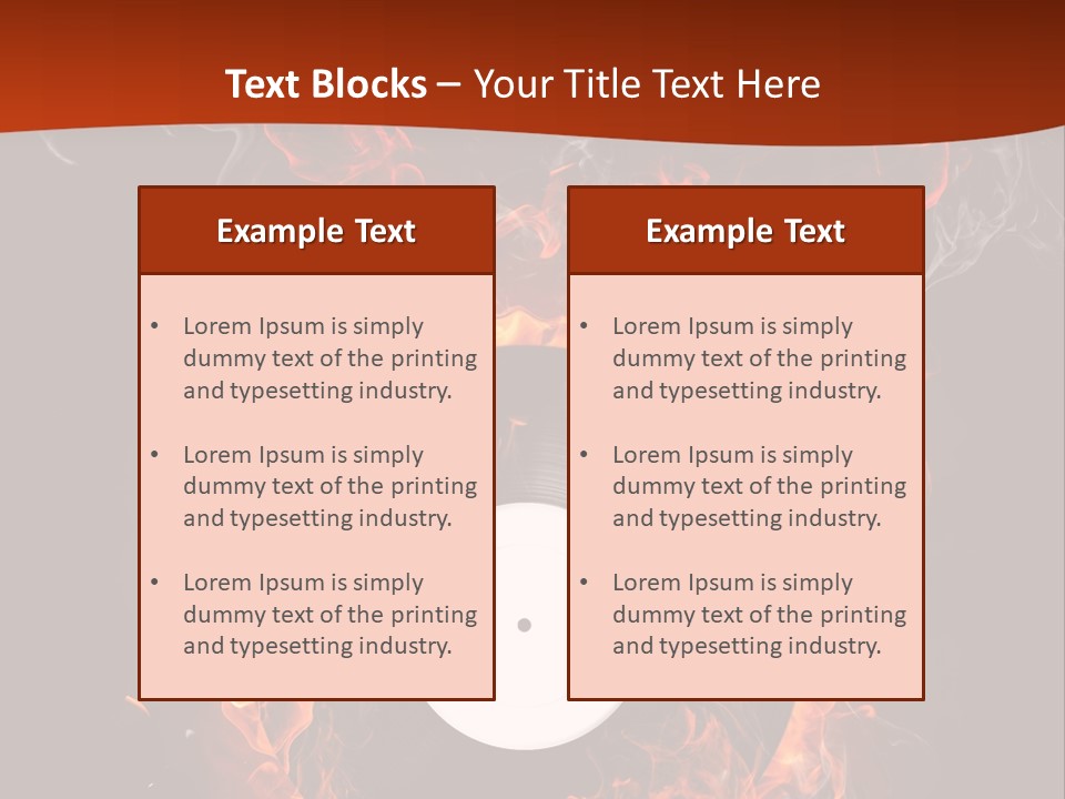Symbol Flame Image PowerPoint Template