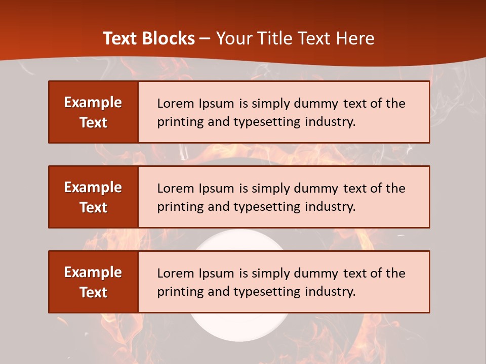 Symbol Flame Image PowerPoint Template
