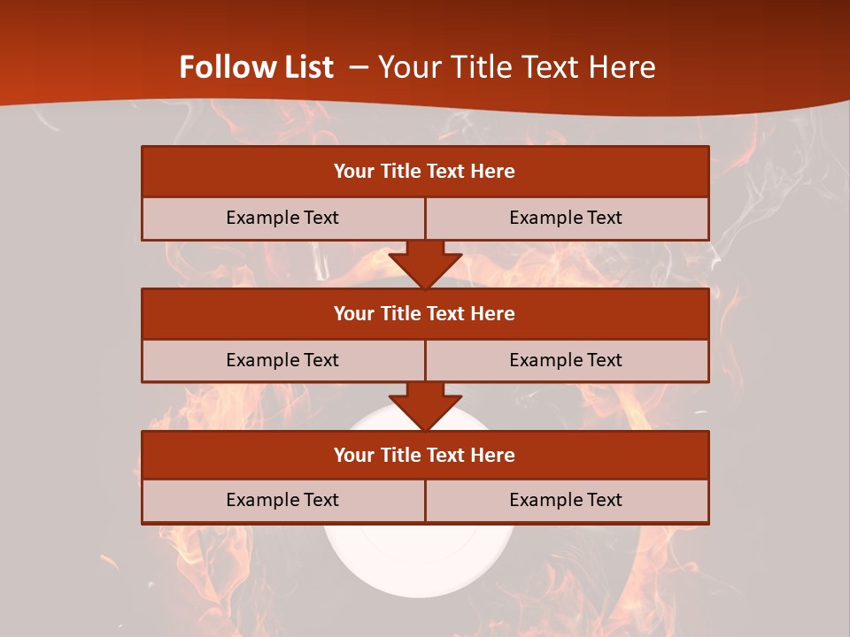 Symbol Flame Image PowerPoint Template