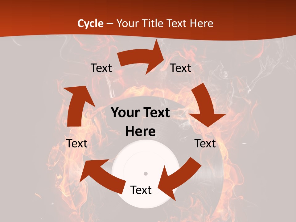 Symbol Flame Image PowerPoint Template