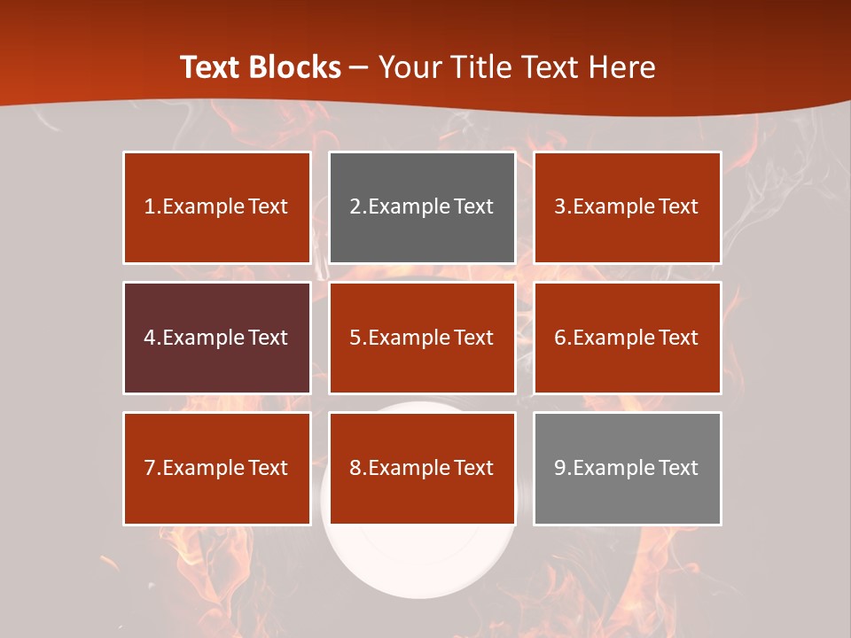 Symbol Flame Image PowerPoint Template