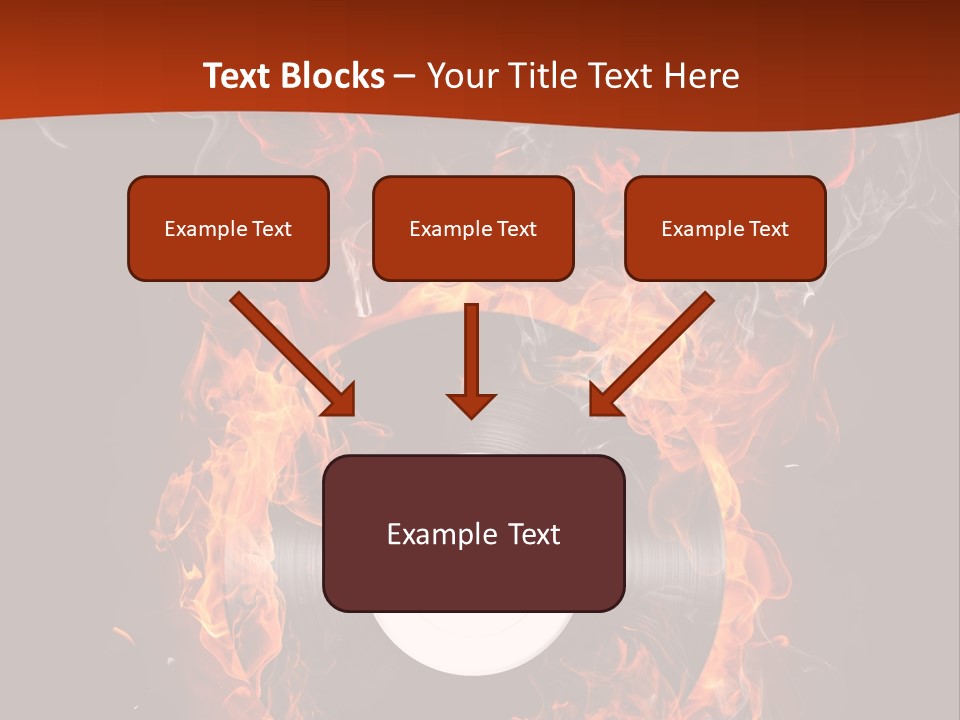 Symbol Flame Image PowerPoint Template