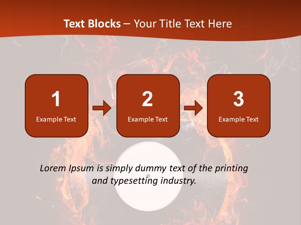 Symbol Flame Image PowerPoint Template