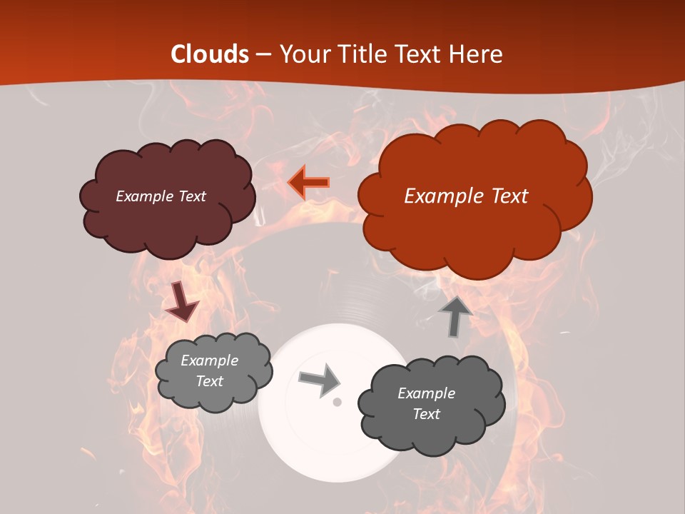 Symbol Flame Image PowerPoint Template