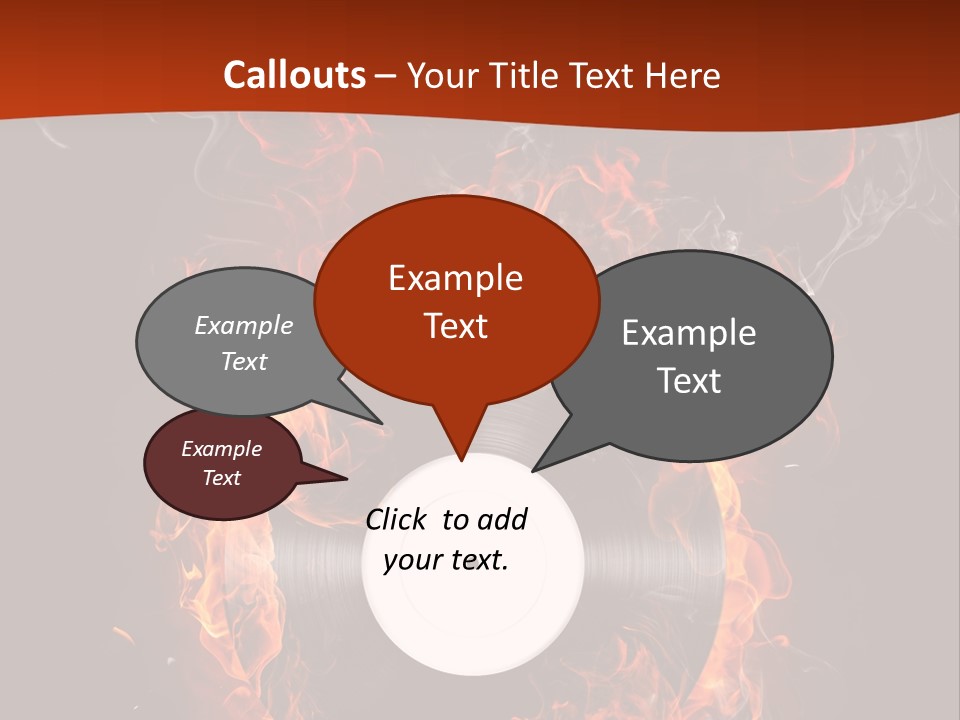 Symbol Flame Image PowerPoint Template